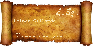 Leiner Szilárda névjegykártya